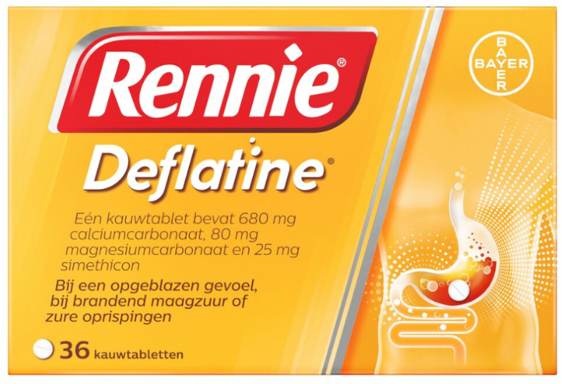Deflatine 36 kauwtabletten