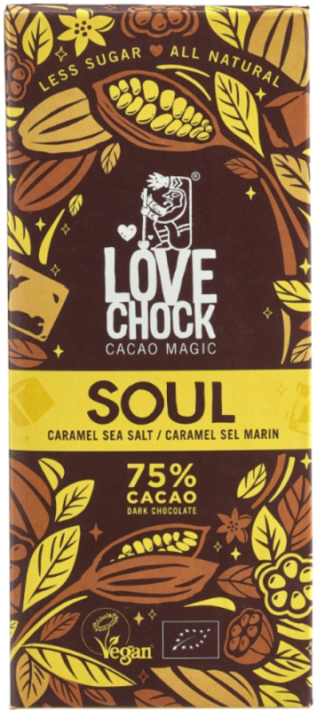 Soul Vegan Pure Chocolade Karamel Zeezout 70gr