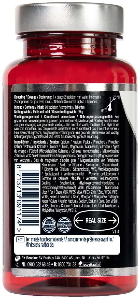 Lucovitaal Magnesium, Vitamine & Mineralen Compleet 90 tabletten