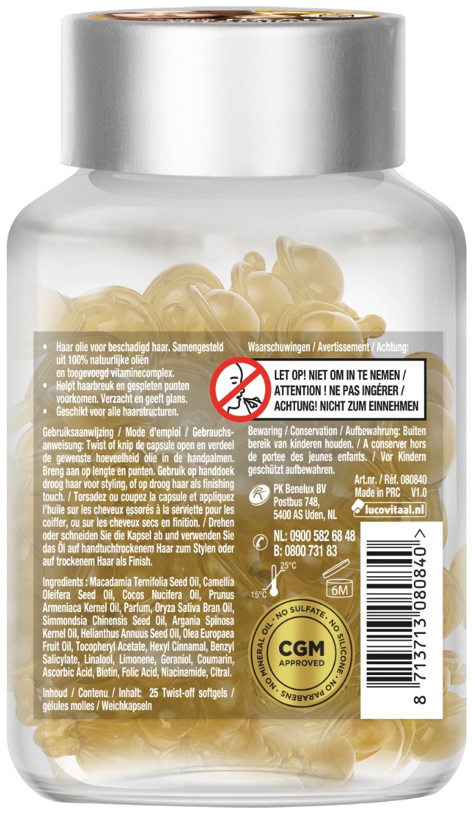 Lucovitaal Haar Vitamine Beschadigd Haar 25 capsules