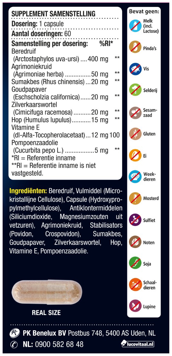 Lucovitaal Urilady 60 capsules