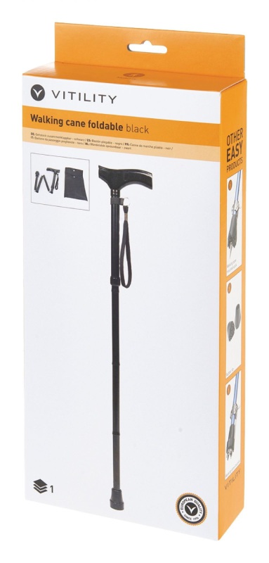 Wandelstok Derby Opvouwbaar Zwart 1st