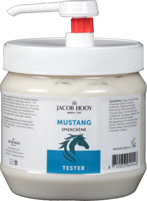 Jacob Hooy Mustang Spiercrème Tester 1000ml