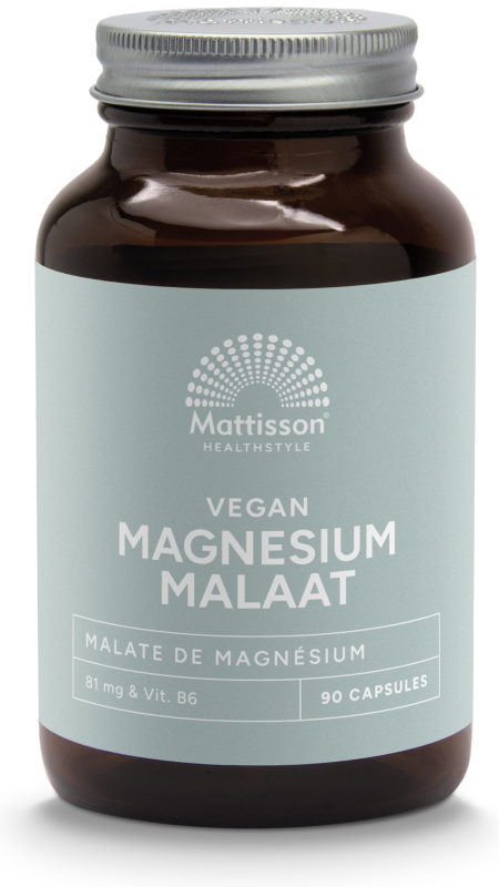 Mattisson Magnesium Malaat Actieve Vorm Vit. B6 81mg 90 Capsules