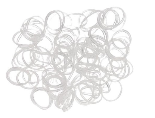 Rasta Elastiekjes Transparant 250 Stuk