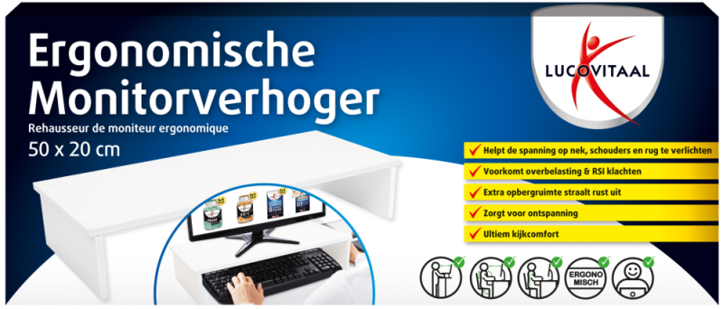 Ergonomische Monitorverhoger 1 stuk