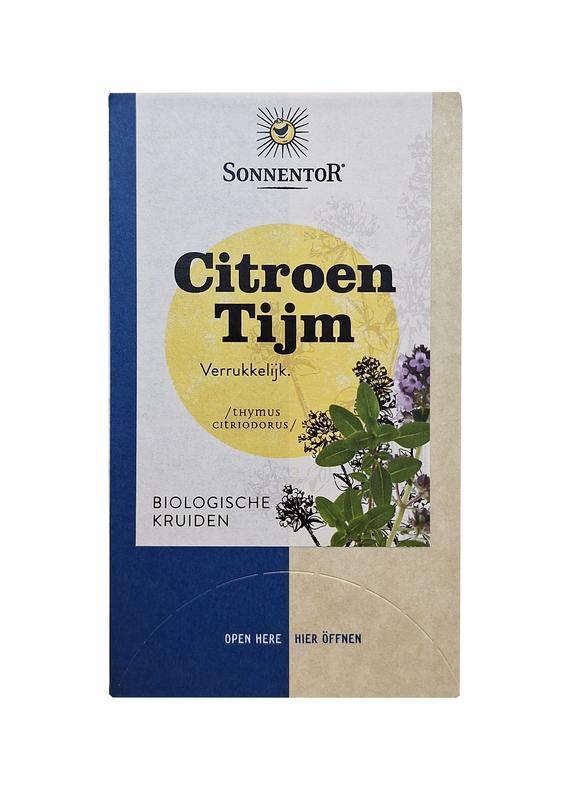 Sonnentor Citroen tijm thee bio 18st