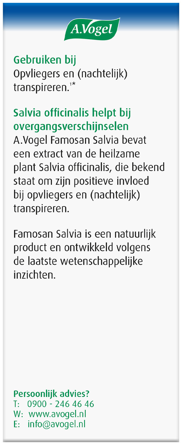 A.Vogel Famosan Salvia tabletten 60 Stuks