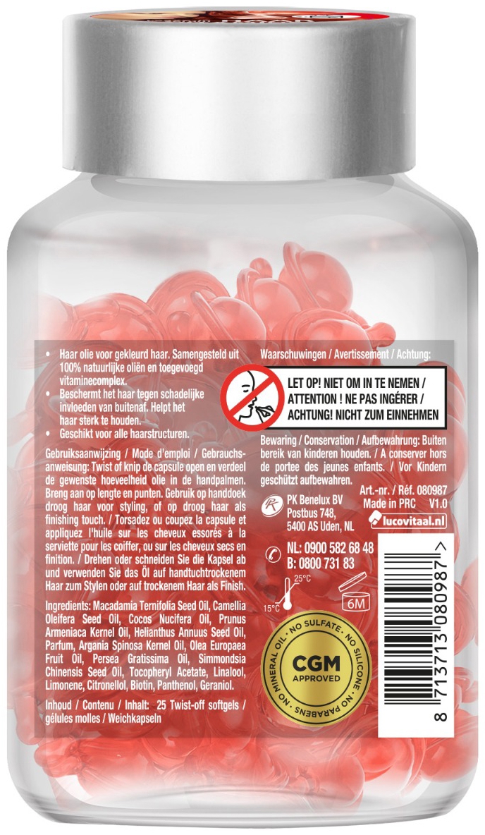 Lucovitaal Haar Vitamine Gekleurd Haar 25 Capsules