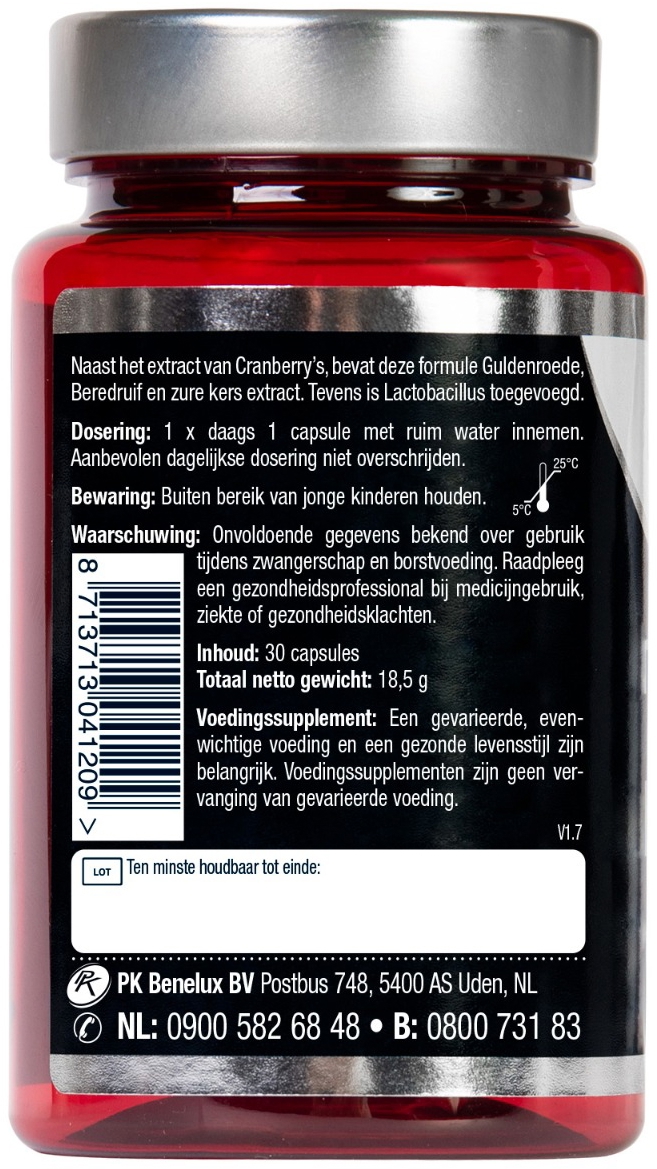 Lucovitaal Cranberry met X-tra Lactobacillus 30 capsules
