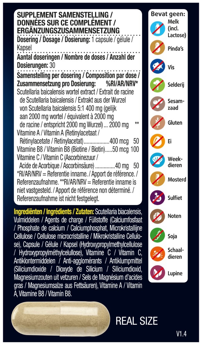 Lucovitaal Scutellaria 2000mg 30 Capsules 30caps