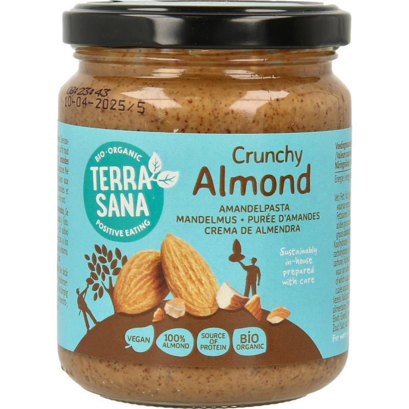 TerraSana Amandelpasta bruin crunchy bio 250G