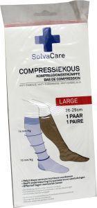 Compressiekous beige L 26 - 29 cm 1 paar