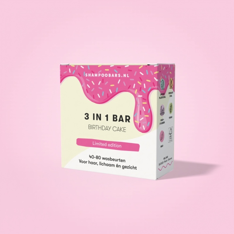 Shampoobars 3 In 1 Bar Birthday Cake 60 Gr 60gr