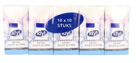 Zakdoekjes 10 x 10 100 stuks