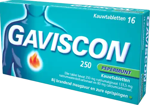 Pepermunt 250mg Kauwtabletten 16st