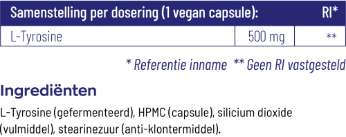Vitakruid L-Tyrosine 500 60 vegetarische capsules