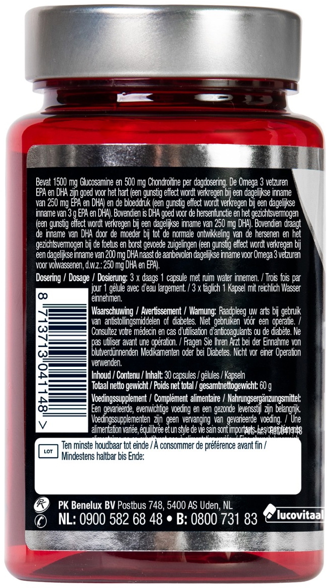 Lucovitaal Glucosamine Chondroitine Visolie 30 capsules