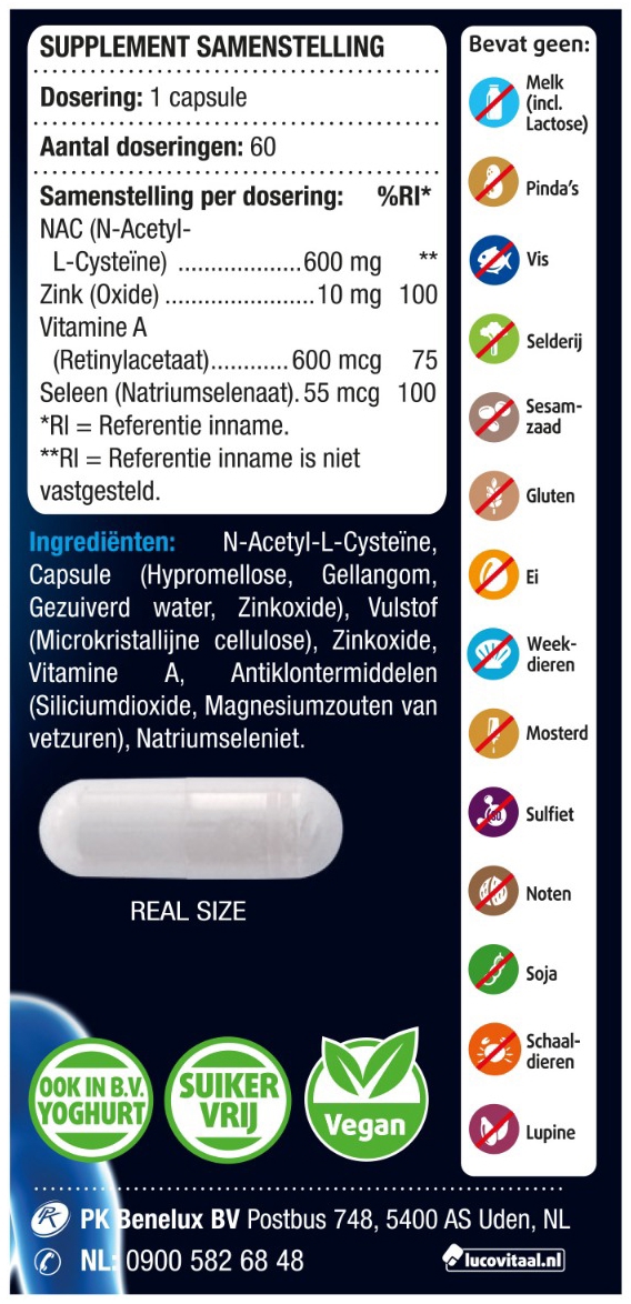 Lucovitaal Slijmvliezen in de Longen 60 capsules