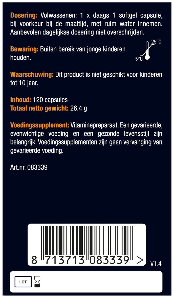 Lucovitaal Vitamine D3 75mcg 120 capsules