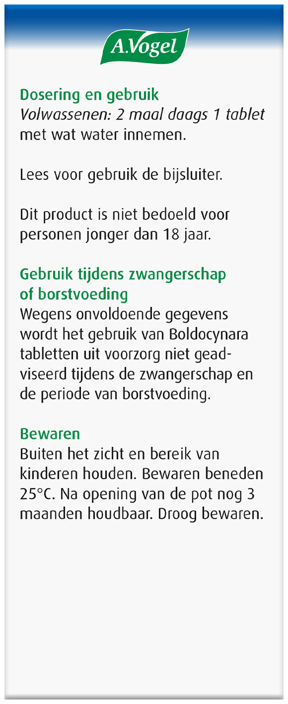 A.Vogel Boldocynara tabletten 80 Stuks