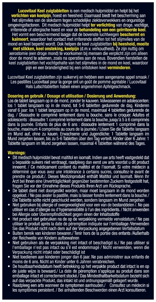 Lucovitaal Keelpijn 2 In 1 10 Zuigtabletten