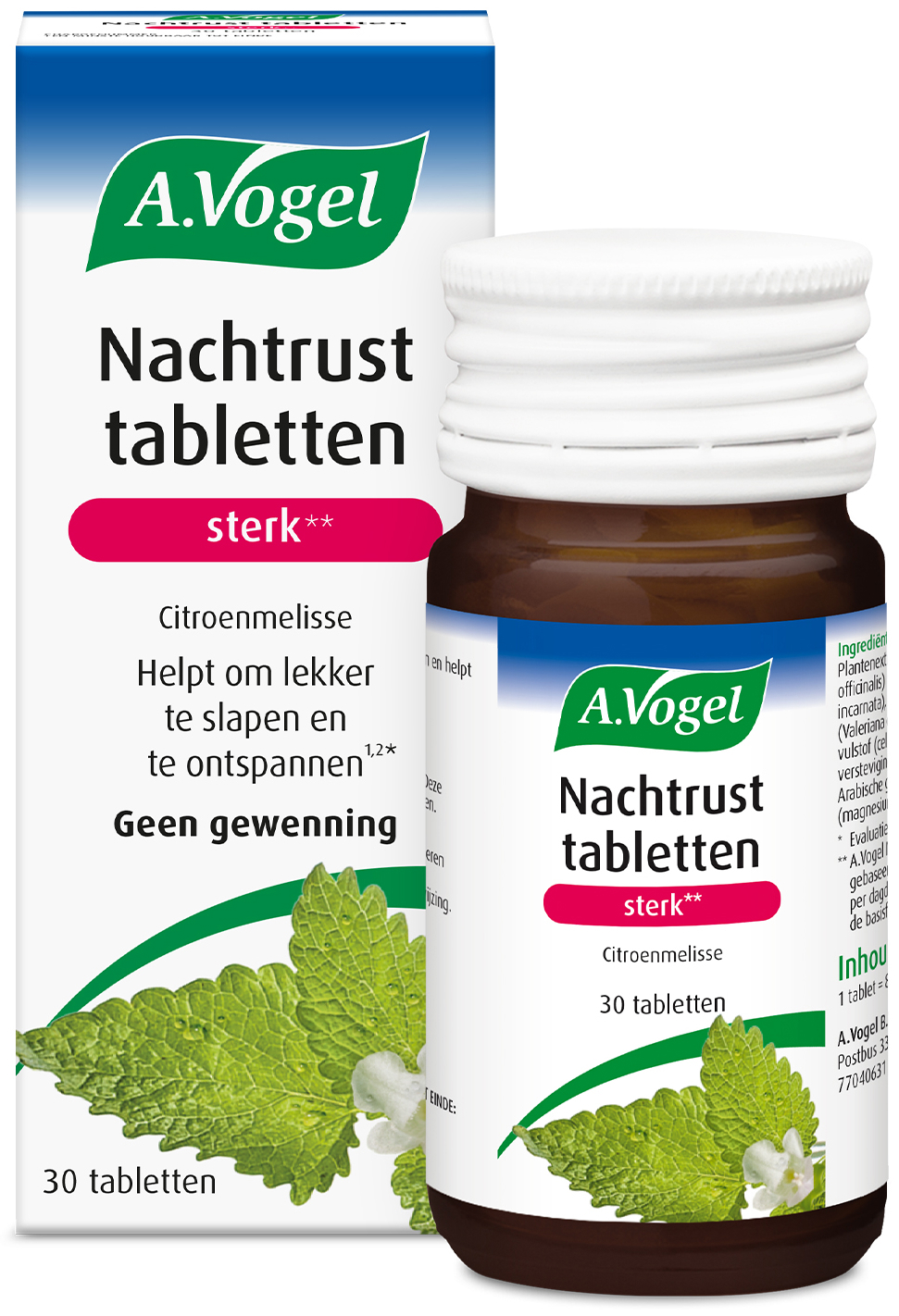 A.Vogel Dormeasan Citroenmelisse Nachtrust sterk tabletten 30 Stuks