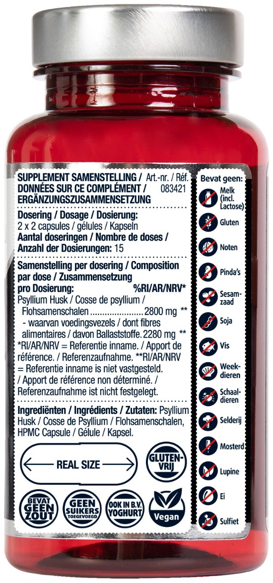 Lucovitaal Psyllium Husk Vezels 60 Capsules