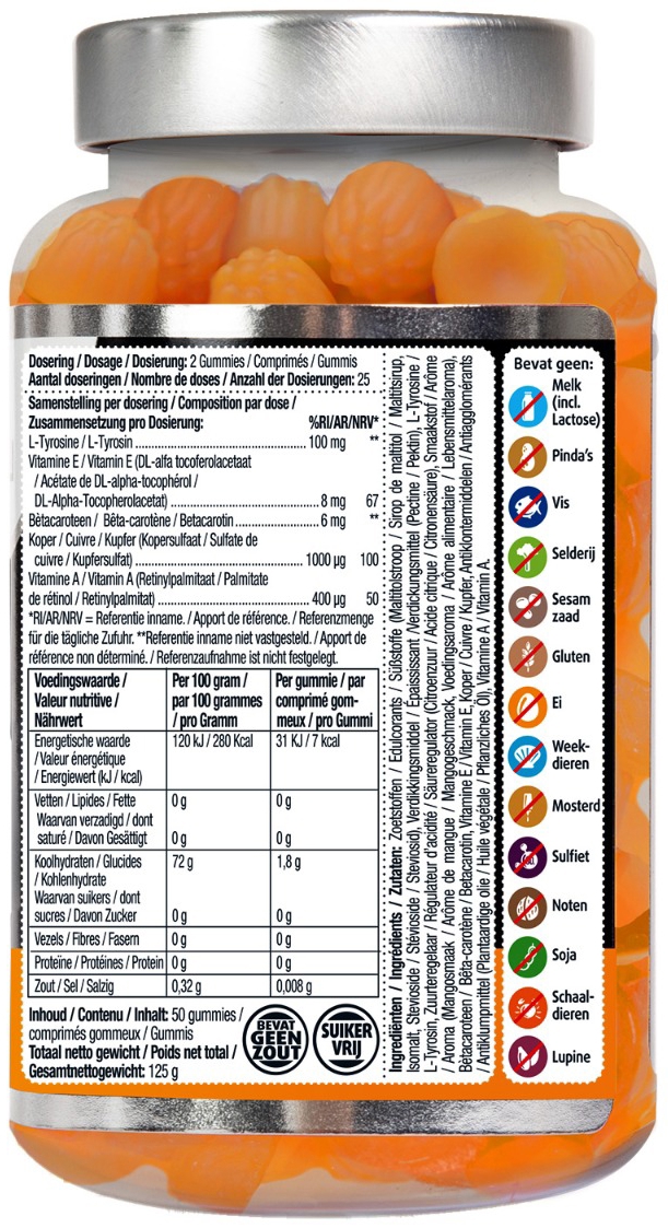 Lucovitaal Pigmentatie van de Huid Gummies 50 stuks