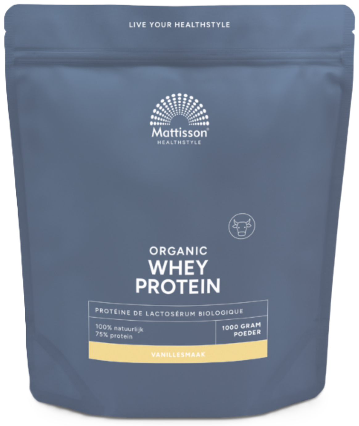 Mattisson Biologische Wei Proteïne Poeder 75% Vanille 1000 Gram