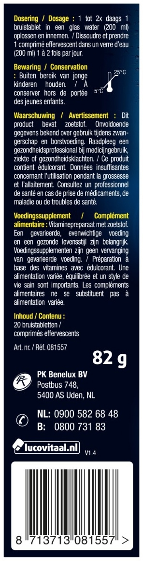 Lucovitaal Super Collageen Marine 20 bruistabletten