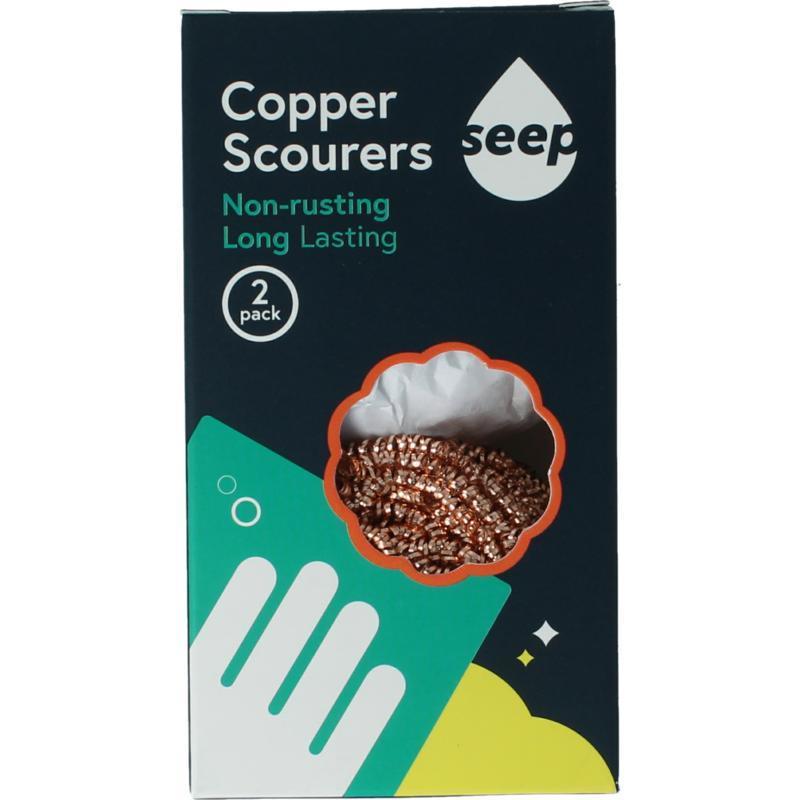 Koperen schuursponzen 2st