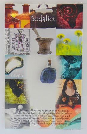 Hanger gezondheidssteen sodaliet 1kaart