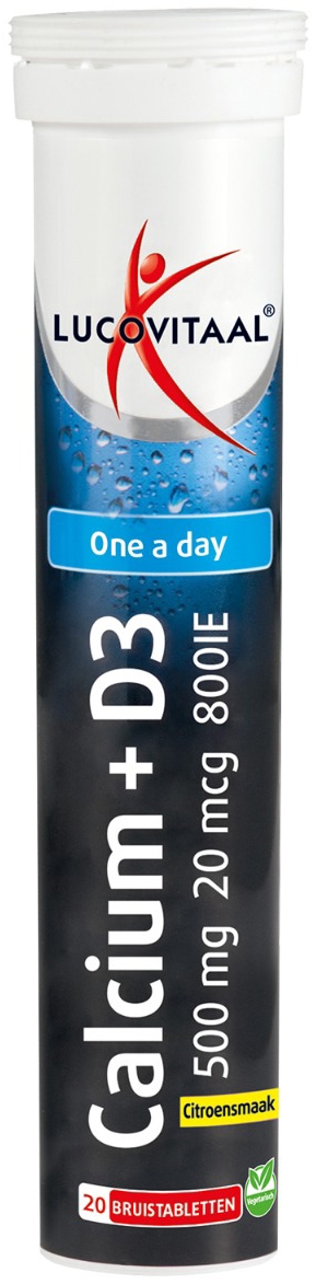 Lucovitaal Calcium + D3 500 mg + 20 mcg / 800IE 20 Bruistabletten