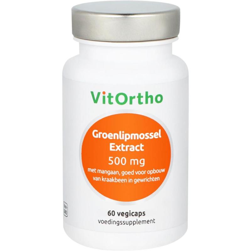 Groenlipmossel Extract 500mg 60 capsules