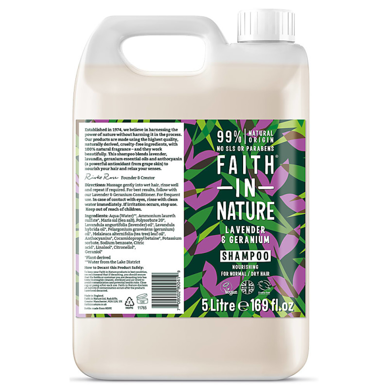 Faith In Nature Shampoo Lavendel 5 lt