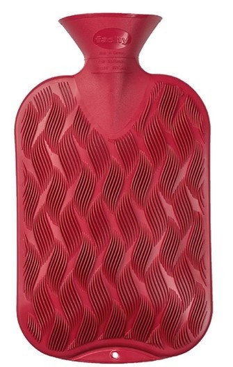 Warmwaterkruik Wave Motief Rood 1 Stuk