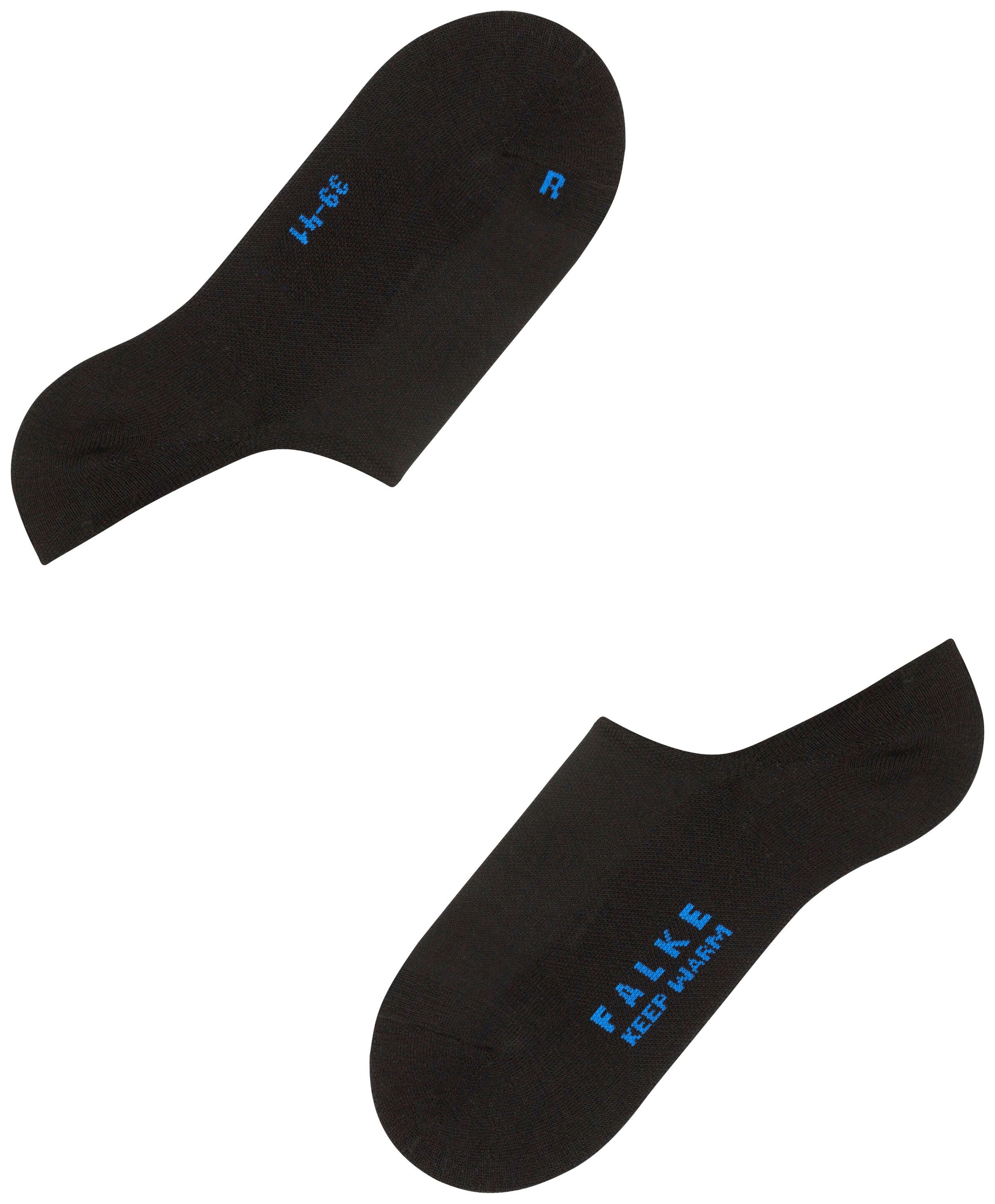 FALKE Unisex Keep Warm Footies Zwart