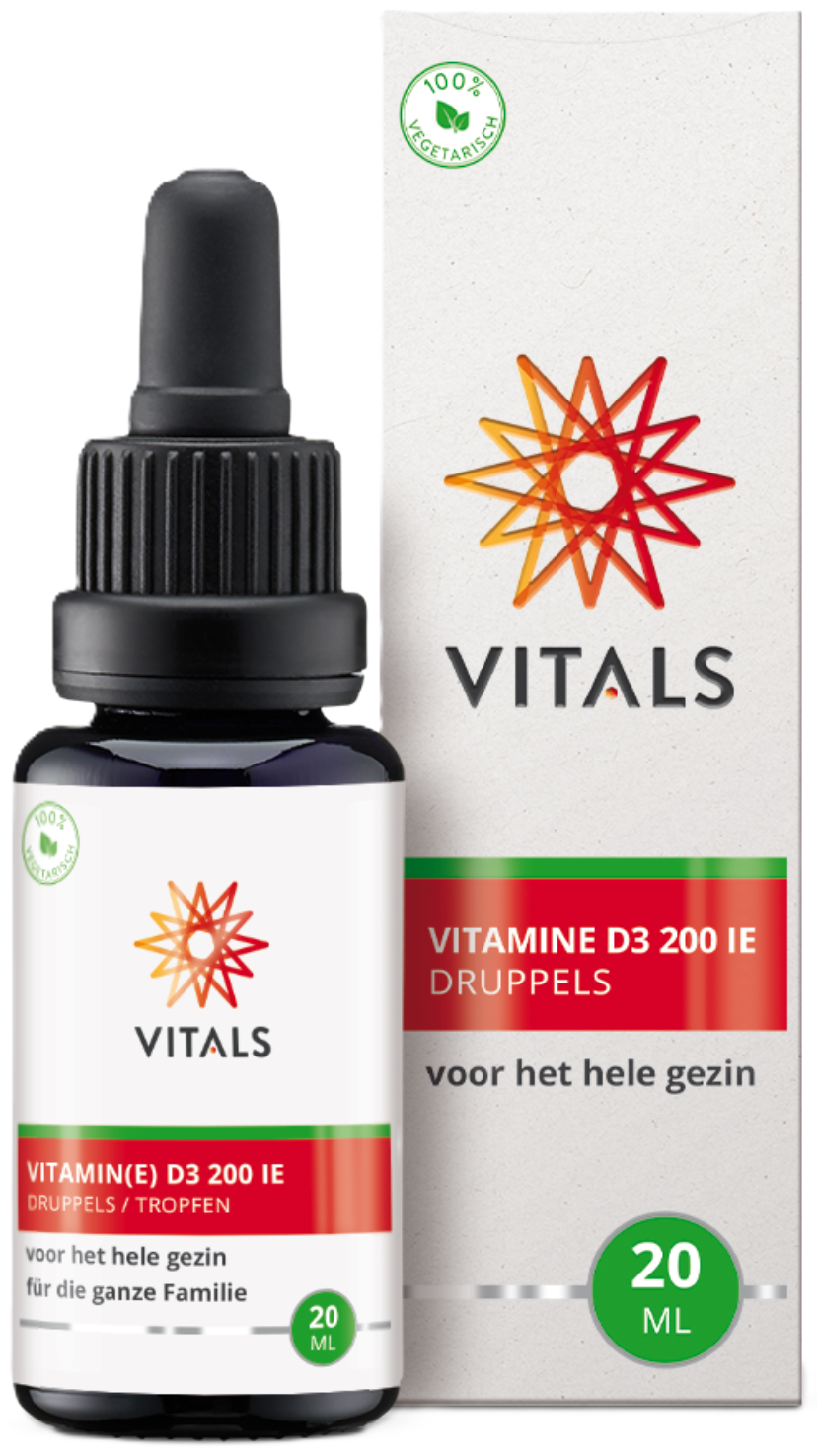 Vitals Vitamine D3 200 IE Druppels 20 ml