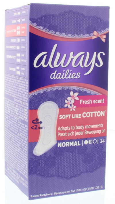 Inlegkruisjes DailyFresh Normal 34 stuks
