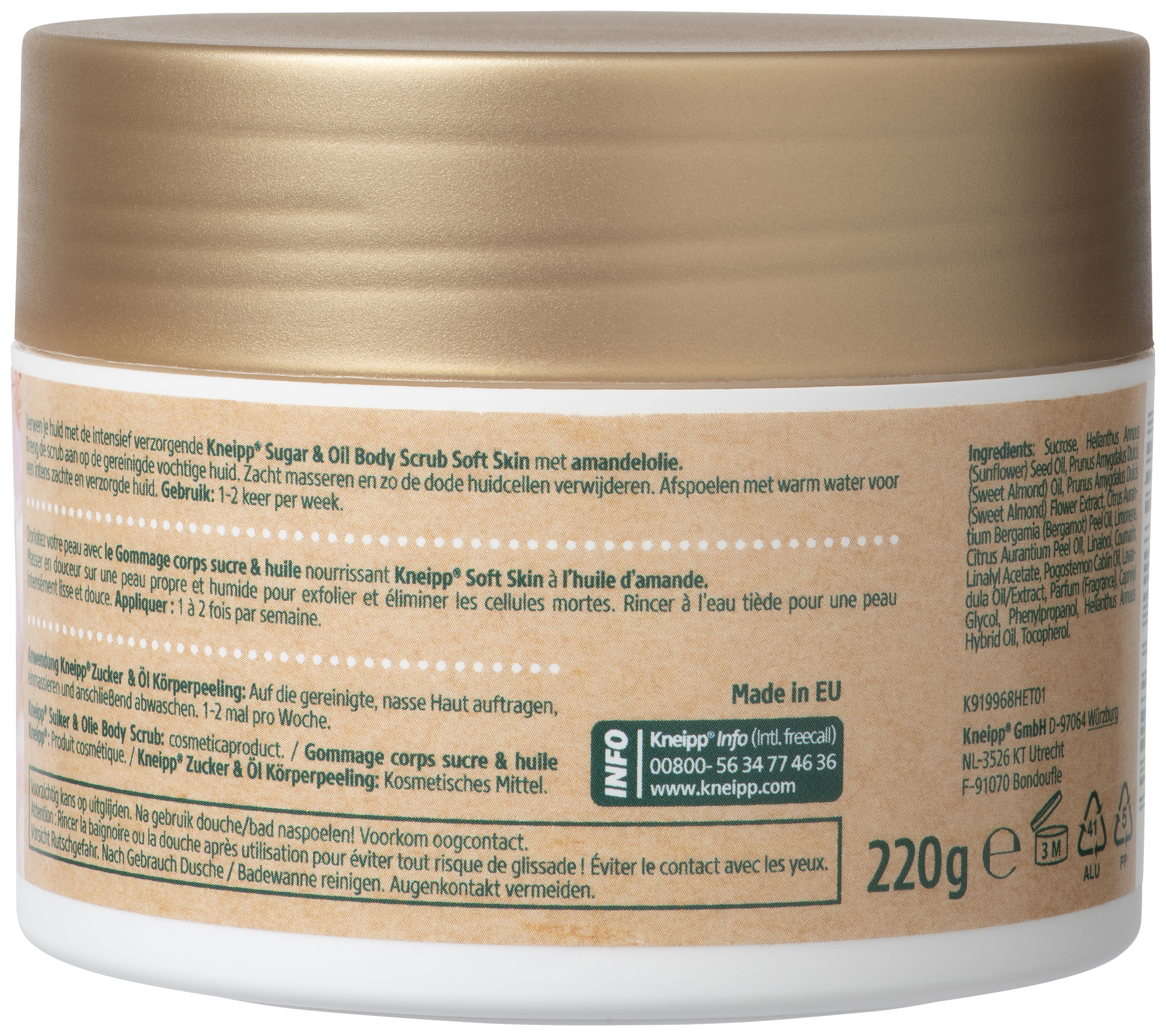 Kneipp Sugar Body Scrub Amandelolie 200 Gram