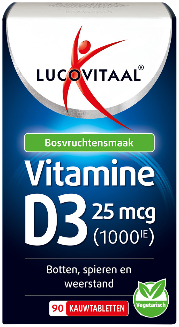 Lucovitaal Vitamine D3 25 microgram 90 kauwtabletten