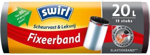 Afvalzak 20lt Fixeerband 15st