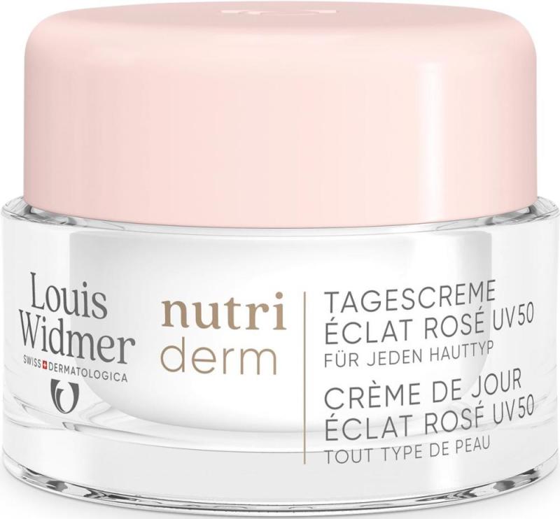 Nutriderm Dagcrème Éclat Rosé UV 50 zonder parfum 50 ML