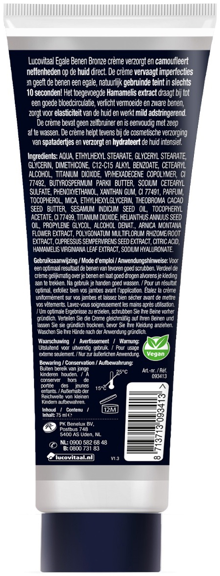 Lucovitaal Egale Benen Bronze Creme 75ml