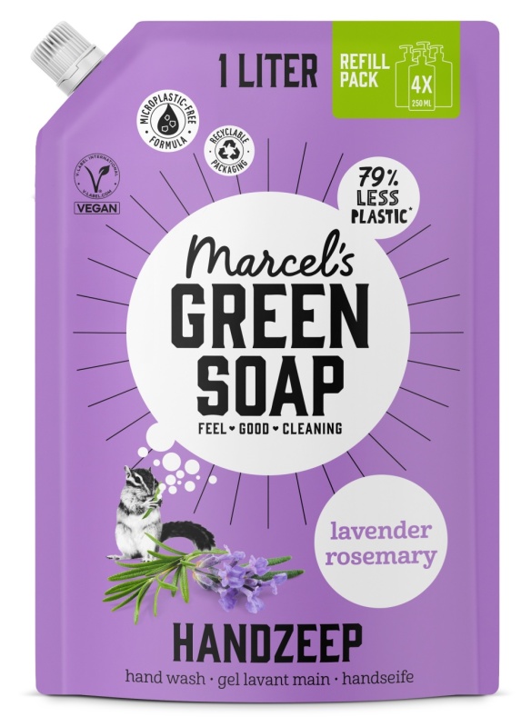 Marcel's Green Soap Marcels Green Soap Handzeep lavendel & rosemarijn navulling 1000ml