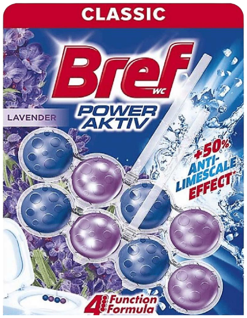 Bref Toilet Block Power Activ Lavender  2 X 50 gram