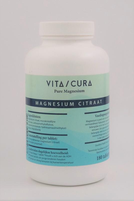 Vita Cura Magnesium Citraat 200 MG 180 Tabletten
