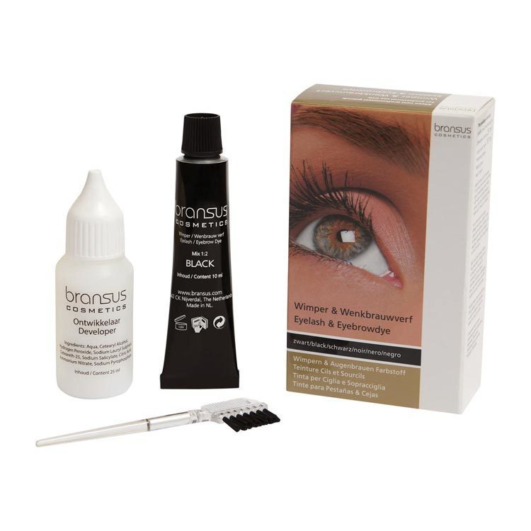 Wimper & Wenkbrauw Verf Zwart Set 1 Stuk