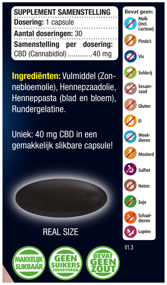 Lucovitaal CBD 40 mg 30 capsules